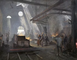 Een smederij, 1893